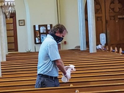 Parishioners Organize Church Cleaning