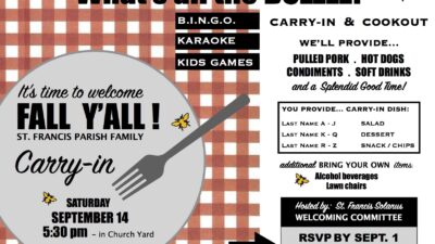 Join Us For A Fun-Filled Fall Y’all! St. Francis Parish Family Carry-In - St. Francis Solanus