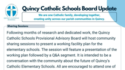 Quincy Catholic Schools Presenting Working Facility Plan - September 10 & 11 - St. Francis Solanus